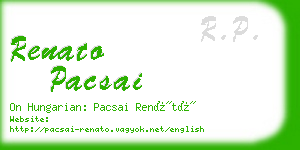 renato pacsai business card